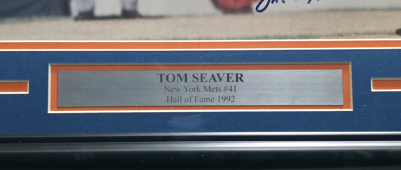 Tom Seaver Autographed Framed 16x20 Photo New York Mets Game #4 '69 World Series "The Franchise" Beckett BAS QR #BS30404