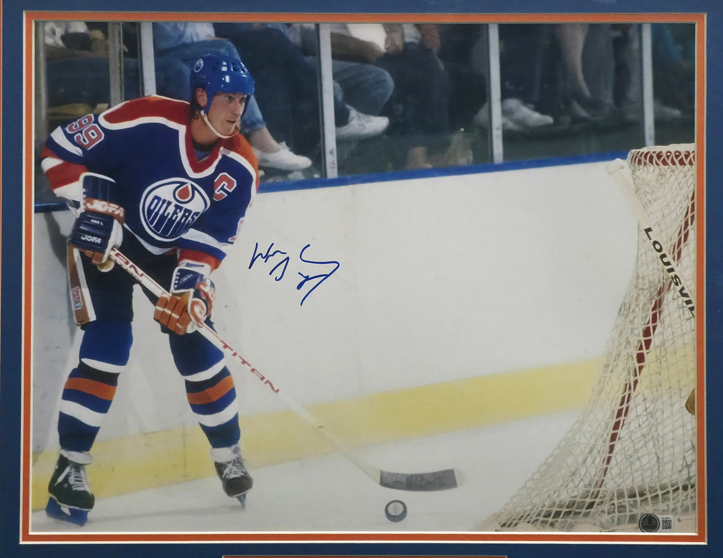 Wayne Gretzky Autographed Framed 16x20 Photo Edmonton Oilers Beckett BAS #AE16675
