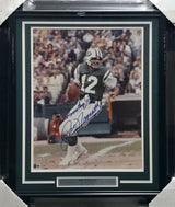 Joe Namath Autographed Framed 16x20 Photo New York Jets Beckett BAS QR #BS30381