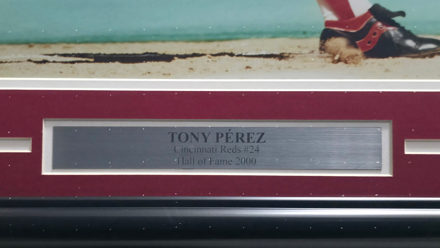 Tony Perez Autographed Framed 16x20 Photo Cincinnati Reds Beckett BAS QR #BS30411