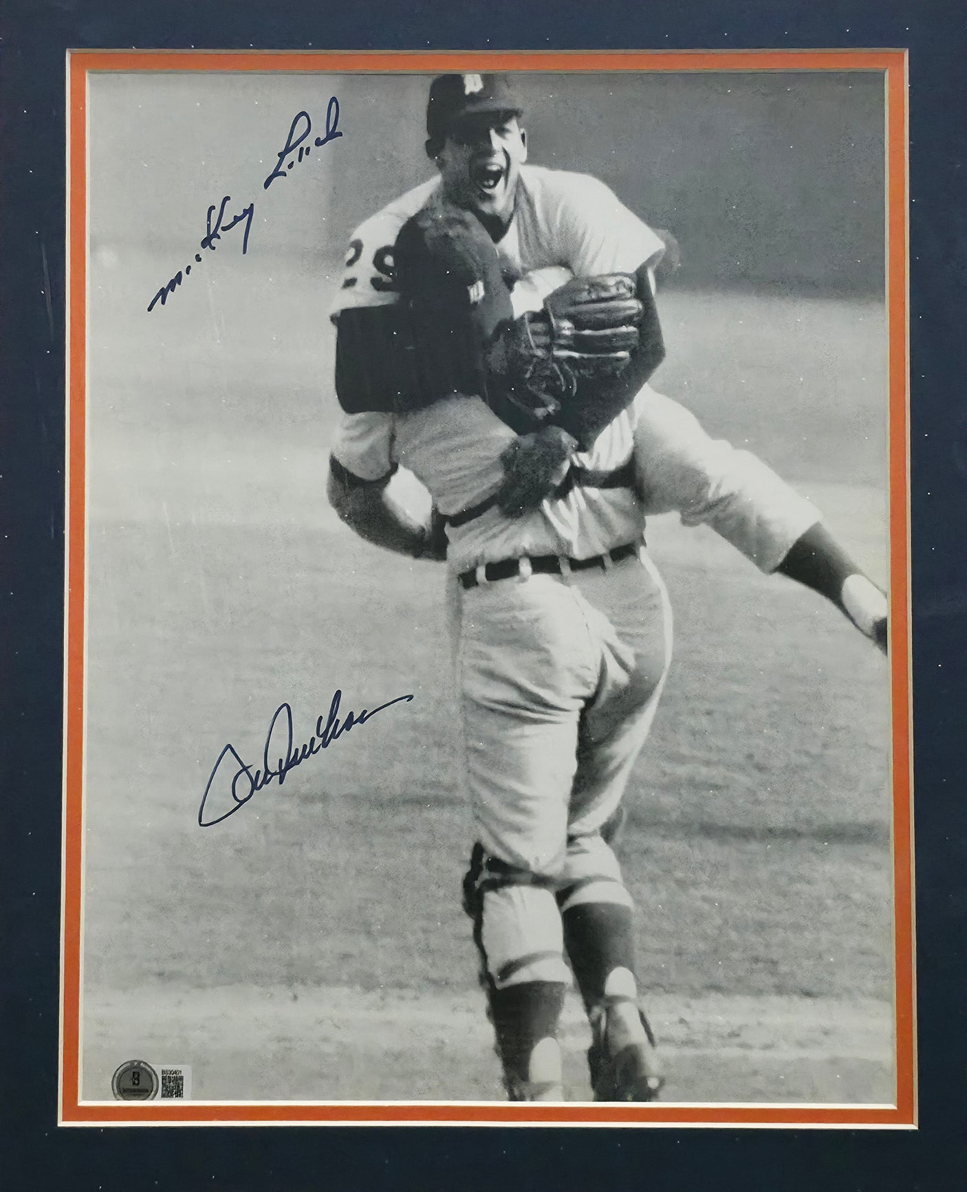 Bill Freehan & Mickey Lolich Autographed Framed 1968 World Series Game 7 11x14 Photo Detroit Tigers Beckett BAS QR #BS30401