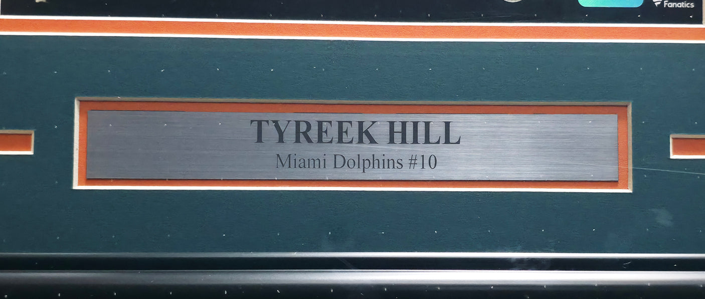 Tyreek Hill Autographed Framed 11x14 Photo Miami Dolphins Beckett BAS Witness #W964537