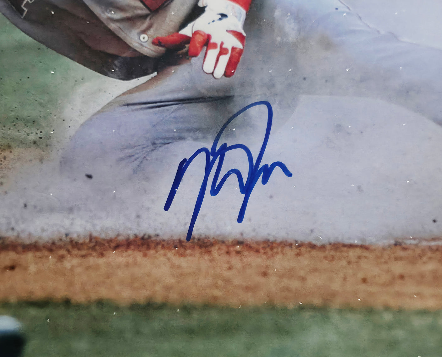 Mike Trout Autographed Framed 10x12 Photo California Angels Beckett BAS #AE16563