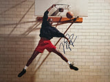 Michael Jordan Autographed Framed Nike Air Dunking 24x24 Poster Photo Chicago Bulls Beckett BAS #AE16681