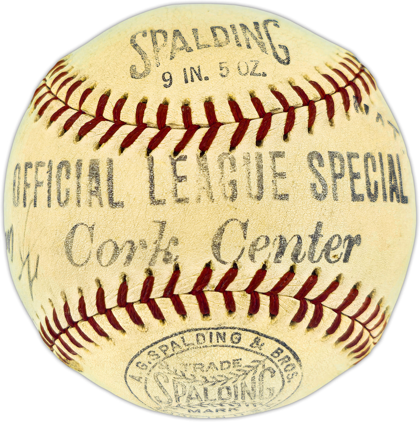 Babe Ruth Autographed Official Spalding League Special Baseball New York Yankees Also Signed By Frank Frisch & Dazzy Vance PSA/DNA #AO09332
