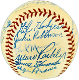 1949 Brooklyn Dodgers Autographed Official Frick NL Baseball PSA 7 Auto Grade 7 "With 23 Signatures Including Jackie Robinson & Roy Campanella" JSA & PSA/DNA #AD07506