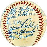1949 Brooklyn Dodgers Autographed Official Frick NL Baseball PSA 7 Auto Grade 7 "With 23 Signatures Including Jackie Robinson & Roy Campanella" JSA & PSA/DNA #AD07506