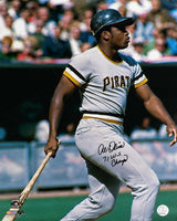 Al Oliver Signed Pittsburgh Pirates Grey Jersey Swinging Action 16x20 Photo w/71 WS Champs