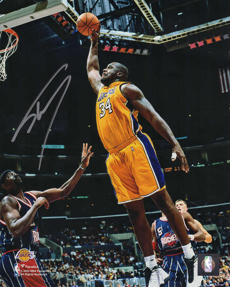 Shaquille O'Neal Signed Lakers Action 8x10 Photo