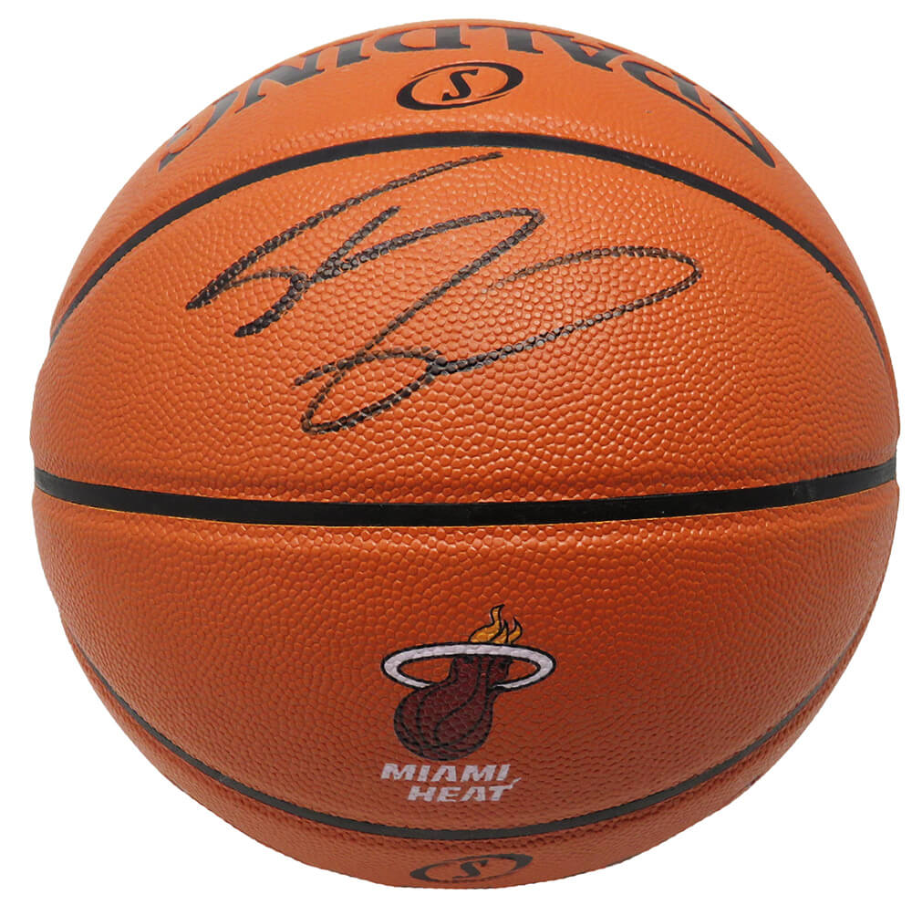 Shaquille O'Neal Signed Spalding Miami Heat Logo Game Series Replica NBA Basketball