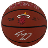Shaquille O'Neal Signed Wilson Miami Heat Logo Full Size NBA Basketball - (Beckett)