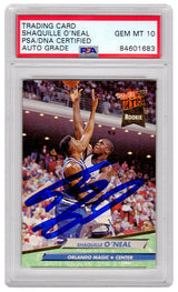 Shaquille O'Neal Signed Orlando Magic 1992-93 Fleer Ultra Rookie Card #328 - (PSA/DNA / Auto Grade 10)
