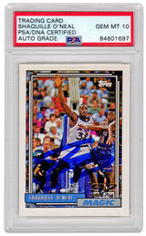 Shaquille O'Neal Signed Orlando Magic 1992-93 Topps Rookie Card #362 - (PSA/DNA / Auto Grade 10)