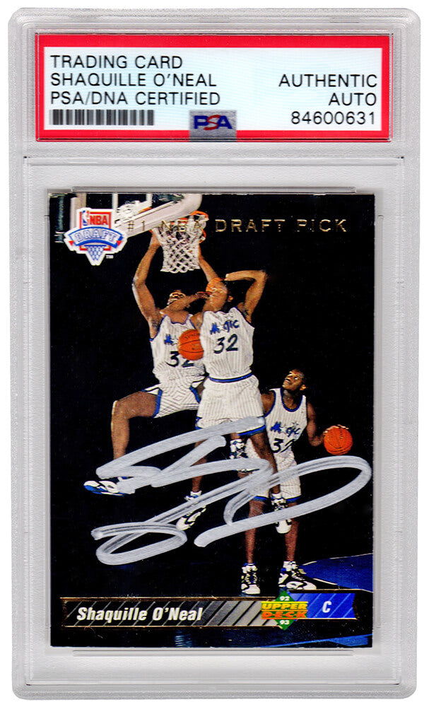 Shaquille O'Neal Signed Orlando Magic 1992-93 Upper Deck Draft Pick Rookie Card #1 - (PSA/DNA Encapsulated)