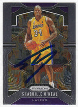 Shaquille O'Neal Signed Los Angeles Lakers 2019 Panini Prizm Basketball Trading Card #11
