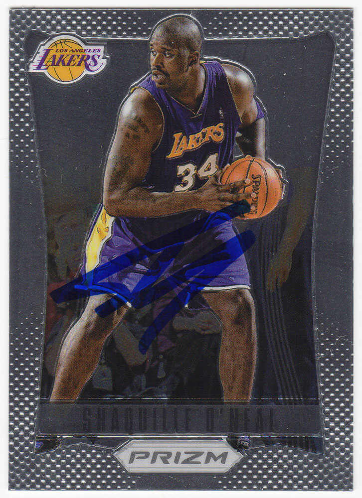 Shaquille O'Neal Signed Los Angeles Lakers 2012-13 Panini Prizm Basketball Trading Card #166