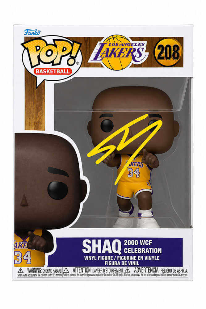 Shaquille O'Neal Signed Los Angeles Lakers Shaq Player NBA Funko Pop Doll #208
