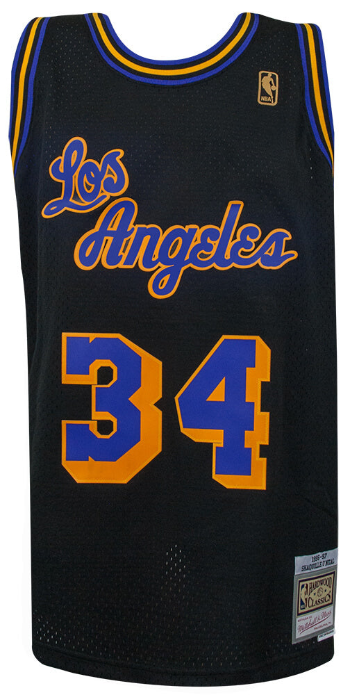 Shaquille O'Neal Signed Los Angeles Lakers Mitchell & Ness Black NBA Swingman Basketball Jersey