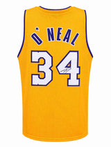 Shaquille O'Neal Signed Gold Throwback Custom Basketball Jersey