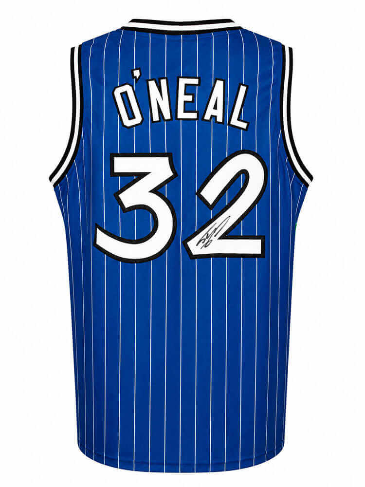 Shaquille O'Neal Signed Blue T/B Custom Basketball Jersey