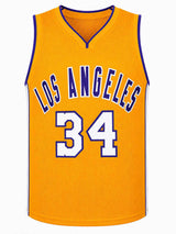 Shaquille O'Neal Signed Gold T/B Custom Basketball Jersey