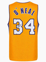 Shaquille O'Neal Signed Gold T/B Custom Basketball Jersey