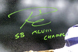 Russell Wilson Autographed 24x30 Stretched Canvas Photo Seattle Seahawks "SB XLVIII Champs" Super Bowl #/48 RW Holo Stock #104117