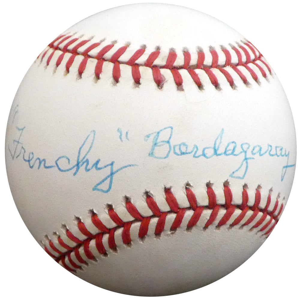 Frenchy Bordagary Autographed Official NL Baseball Brooklyn Dodgers Beckett BAS #F26215