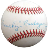 Frenchy Bordagary Autographed Official NL Baseball Brooklyn Dodgers Beckett BAS #F26215