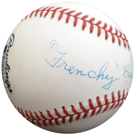 "Frenchy" Bordagary Autographed Official NL Baseball Brooklyn Dodgers Beckett BAS #F26215