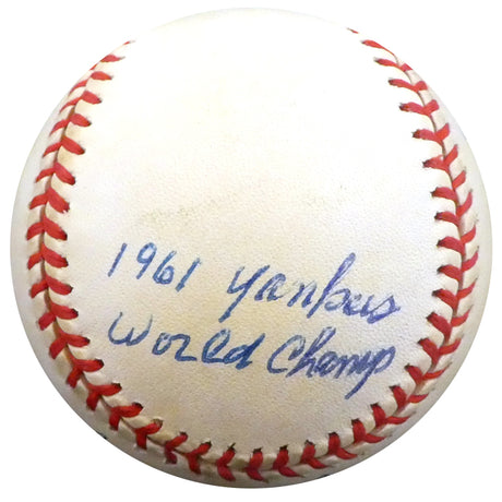 Joe "Oates" DeMaestri Autographed Official AL Baseball New York Yankees "1961 World Champs & 1960 AL Champs" PSA/DNA #H55311