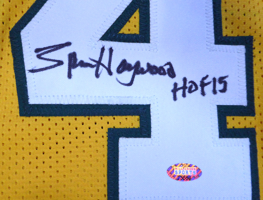 Seattle Sonics Spencer Haywood Autographed Gold Jersey "HOF 15" MCS Holo Stock #104222