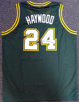 Seattle Sonics Spencer Haywood Autographed Green Jersey "HOF 15" MCS Holo Stock #104224