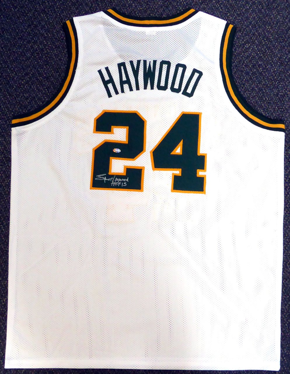 Seattle Sonics Spencer Haywood Autographed White Jersey "HOF 15" MCS Holo Stock #104225