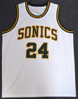 Seattle Sonics Spencer Haywood Autographed White Jersey "HOF 15" MCS Holo Stock #104225