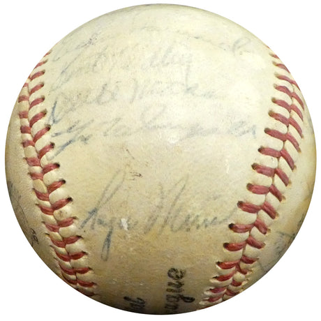 1960 New York Yankees Autographed Official Little League Baseball With 25 Total Signatures Including Roger Maris & Yogi Berra PSA/DNA #K49523