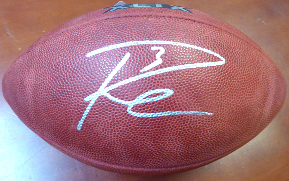 Russell Wilson Autographed Super Bowl XLIX Leather Football Seattle Seahawks RW Holo Stock #105020