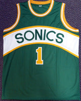 Seattle Sonics Gus Williams Autographed Green Jersey MCS Holo Stock #106742