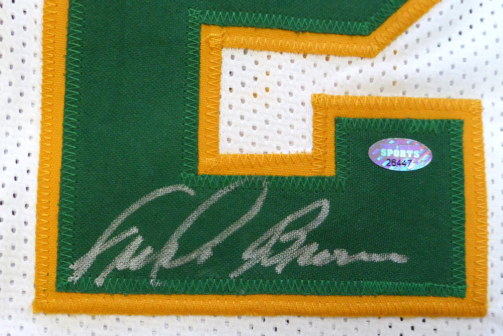 Seattle Sonics Fred Brown Autographed White Jersey MCS Holo Stock #106744