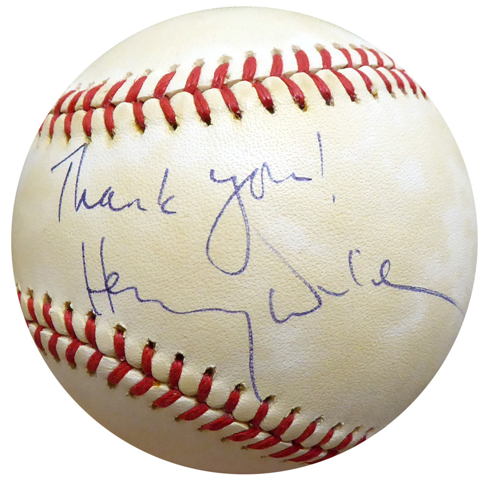 Henry Winkler Autographed Official AL Baseball The Fonz "Thank You!" Beckett BAS #E95516
