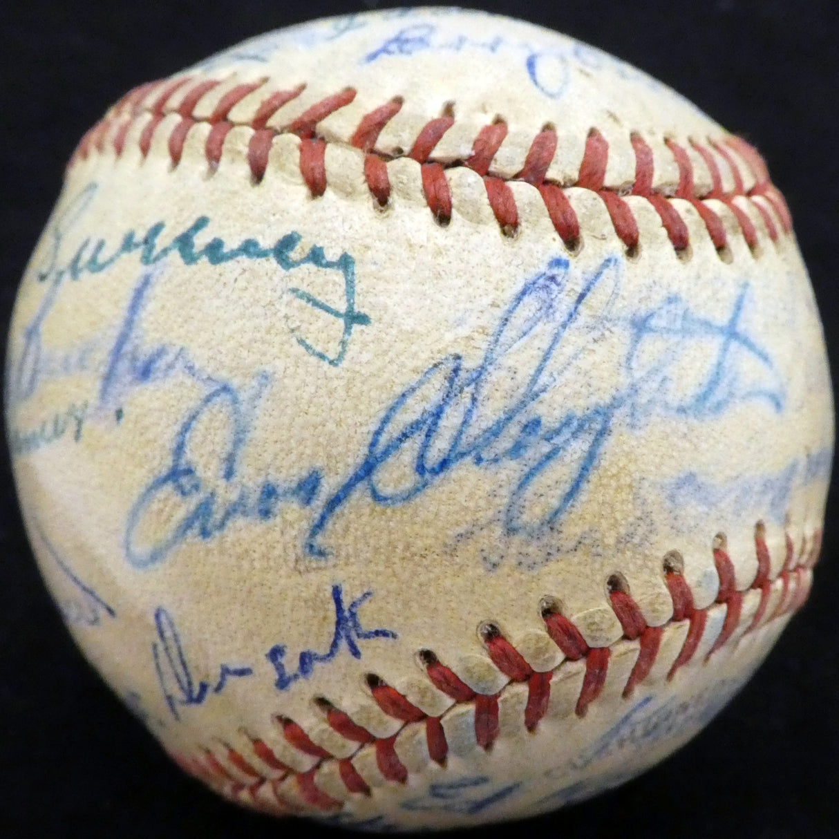 1950 Spring Training Autographed Official NL Baseball With 24 Total Signatures Including Stan Musial & Enos Slaughter Beckett BAS #A52657