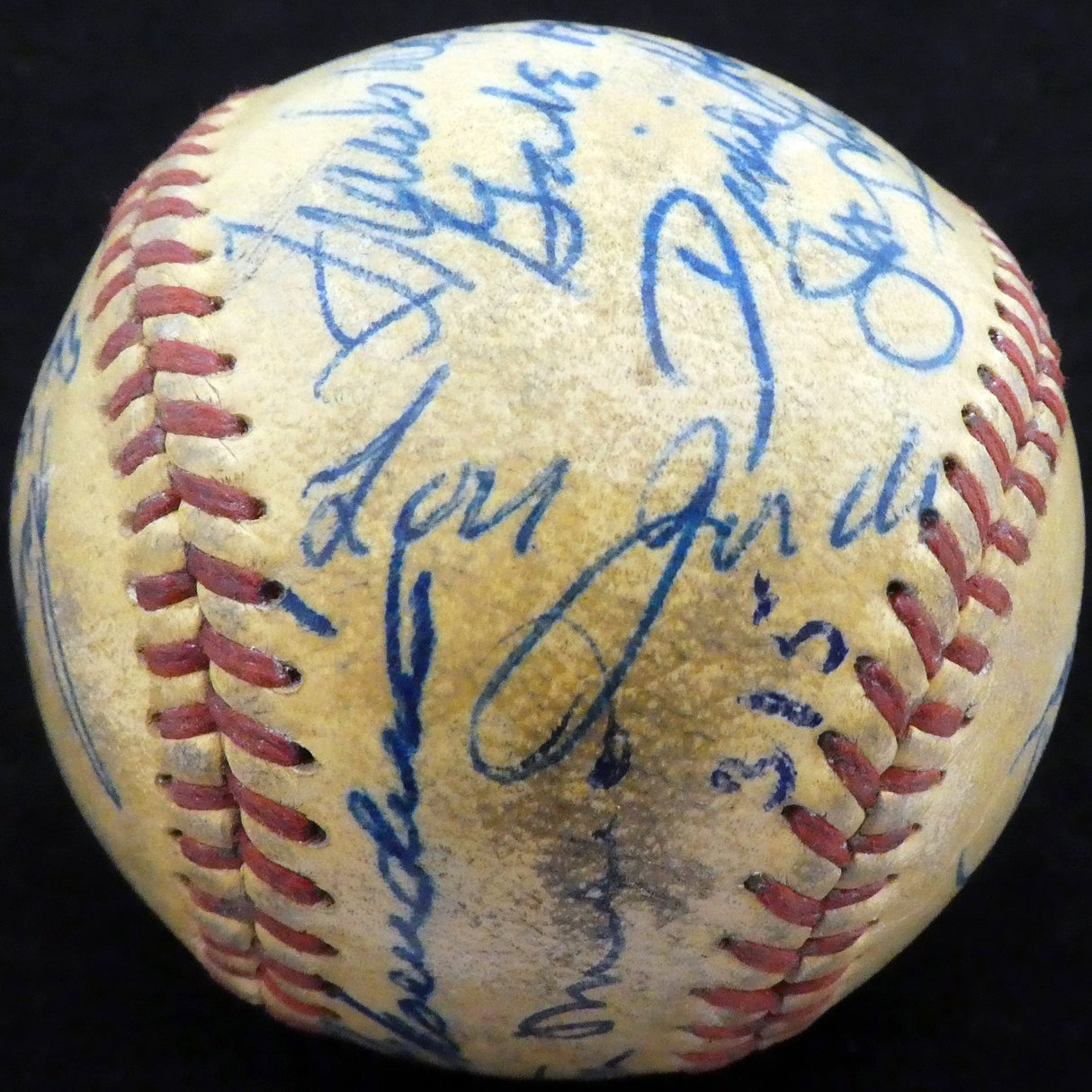 1951 St. Louis Cardinals & Cincinnati Reds Autographed Official Baseball With 23 Total Signatures Including Stan Musial Beckett BAS #A52633