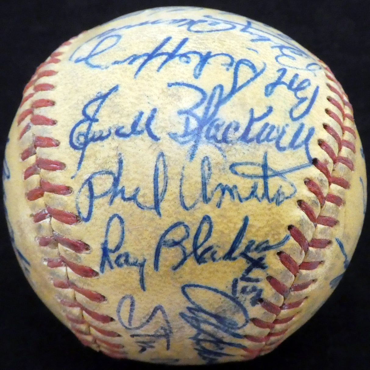 1951 St. Louis Cardinals & Cincinnati Reds Autographed Official Baseball With 23 Total Signatures Including Stan Musial Beckett BAS #A52633