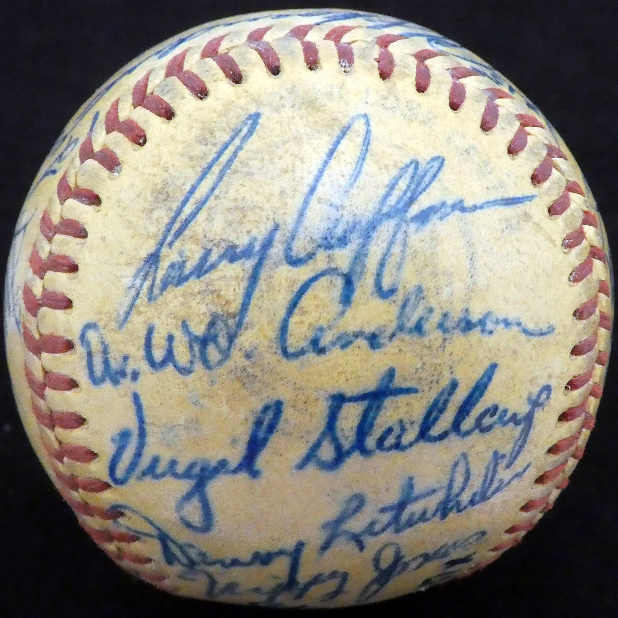 1951 St. Louis Cardinals & Cincinnati Reds Autographed Official Baseball With 23 Total Signatures Including Stan Musial Beckett BAS #A52633