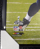 Russell Wilson Autographed Framed 24x30 Canvas Photo Seattle Seahawks "SB XLVIII Champs" Super Bowl RW Holo Stock #107486