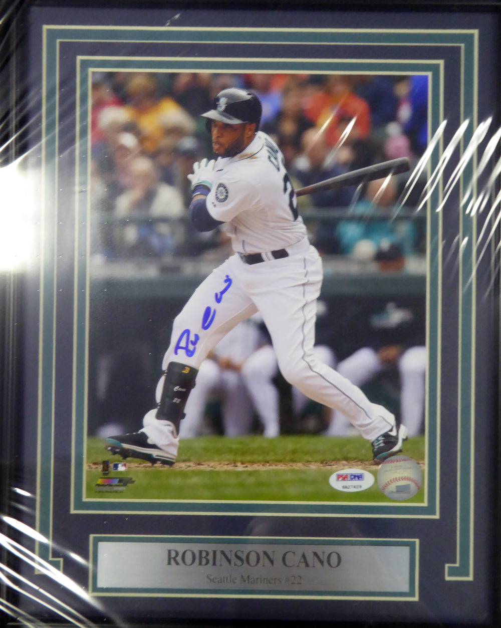 Robinson Cano Autographed Framed 8x10 Photo Seattle Mariners PSA/DNA Stock #107796