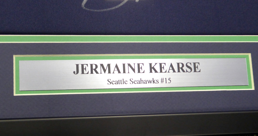 Seattle Seahawks Jermaine Kearse Autographed Framed Blue Nike Jersey MCS Holo Stock #107764