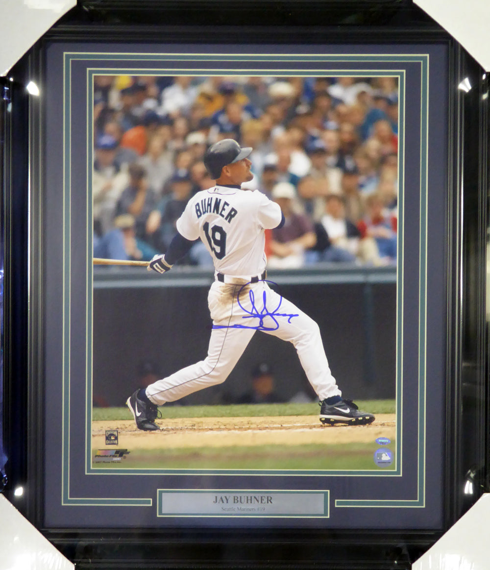 Jay Buhner Autographed Framed 16x20 Photo Seattle Mariners MCS Holo Stock #107773