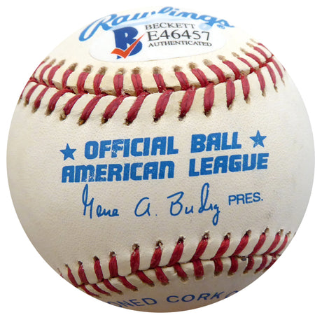 Frank Robinson Autographed Official AL Baseball Baltimore Orioles, Cincinnati Reds Beckett BAS #E46457