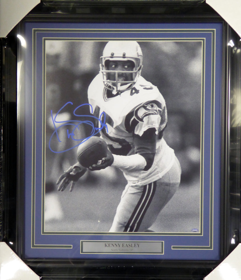 Kenny Easley Autographed Framed 16x20 Photo Seattle Seahawks MCS Holo Stock #107948
